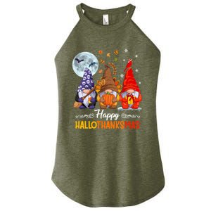 Halloween Thanksgiving Christmas Happy HalloThanksMas Gnomes Women's Perfect Tri Rocker Tank