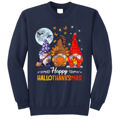 Halloween Thanksgiving Christmas Happy HalloThanksMas Gnomes Sweatshirt