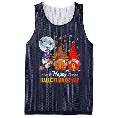 Halloween Thanksgiving Christmas Happy HalloThanksMas Gnomes Mesh Reversible Basketball Jersey Tank