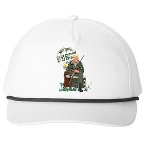 Hunting Trump Camo Duck Election Maga 2024 Voter Snapback Five-Panel Rope Hat