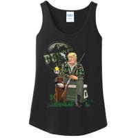 Hunting Trump Camo Duck Election Maga 2024 Voter Ladies Essential Tank