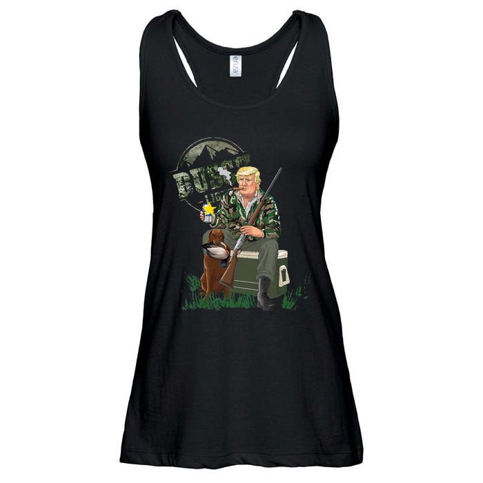 Hunting Trump Camo Duck Election Maga 2024 Voter Ladies Essential Flowy Tank