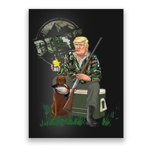 Hunting Trump Camo Duck Election Maga 2024 Voter Poster