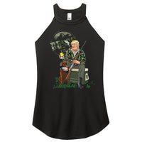 Hunting Trump Camo Duck Election Maga 2024 Voter Women's Perfect Tri Rocker Tank