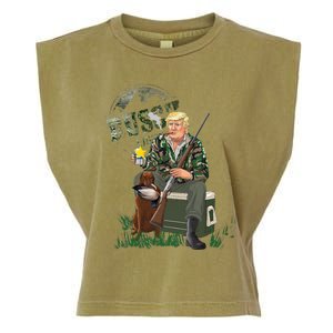 Hunting Trump Camo Duck Election Maga 2024 Voter Garment-Dyed Women's Muscle Tee