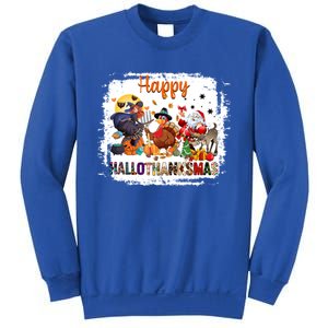 Halloween Thanksgiving Christmas Happy Hallothanksmas Meaningful Gift Sweatshirt