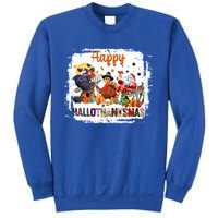 Halloween Thanksgiving Christmas Happy Hallothanksmas Meaningful Gift Sweatshirt