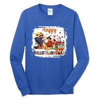 Halloween Thanksgiving Christmas Happy Hallothanksmas Meaningful Gift Tall Long Sleeve T-Shirt