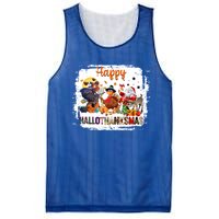 Halloween Thanksgiving Christmas Happy Hallothanksmas Meaningful Gift Mesh Reversible Basketball Jersey Tank