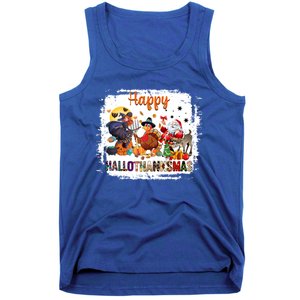 Halloween Thanksgiving Christmas Happy Hallothanksmas Meaningful Gift Tank Top