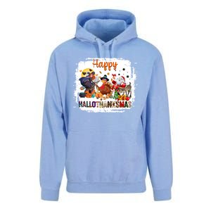 Halloween Thanksgiving Christmas Happy Hallothanksmas Meaningful Gift Unisex Surf Hoodie