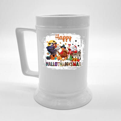 Halloween Thanksgiving Christmas Happy Hallothanksmas Meaningful Gift Beer Stein