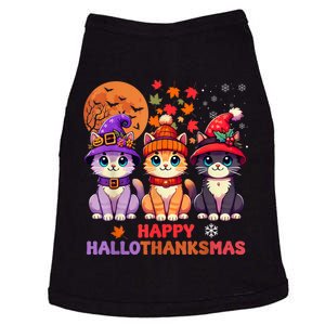 Halloween Thanksgiving Christmas Happy Hallothanksmas Cats Doggie Tank