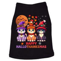 Halloween Thanksgiving Christmas Happy Hallothanksmas Cats Doggie Tank