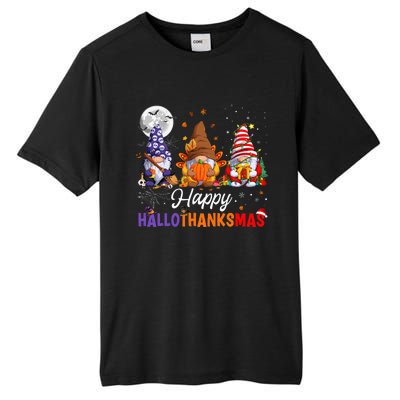 Halloween Thanksgiving Christmas Happy HalloThanksMas Gnomes Tall Fusion ChromaSoft Performance T-Shirt