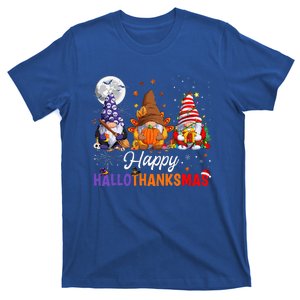 Halloween Thanksgiving Christmas Happy HalloThanksMas Gnomes T-Shirt