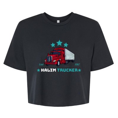 Halim Trucker Custom Design 2 Bella+Canvas Jersey Crop Tee