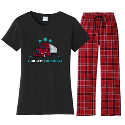 Halim Trucker Custom Design 2 Women's Flannel Pajama Set