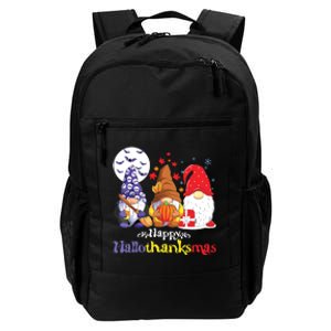 Halloween Thanksgiving Christmas Happy Hallothanksmas Gnomes Daily Commute Backpack