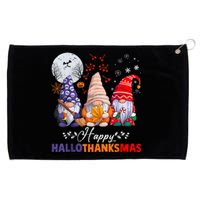 Halloween Thanksgiving Christmas Happy HalloThanksMas Gnomes Grommeted Golf Towel