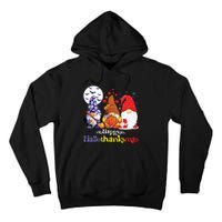 Halloween Thanksgiving Christmas Happy Halvlothanksmas Gnomes Tall Hoodie