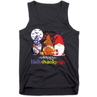 Halloween Thanksgiving Christmas Happy Halvlothanksmas Gnomes Tank Top