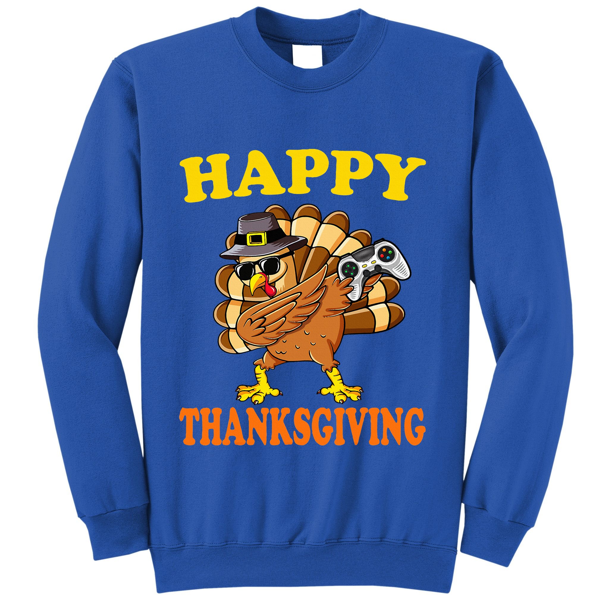 Happy Thanksgiving Dabbing Gamer Turkey Sweatshirt