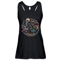 Have The Day You Deserve Peace Sign Skeleton Ladies Essential Flowy Tank