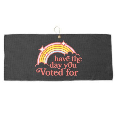 Have The Day You Voted For Funny Large Microfiber Waffle Golf Towel