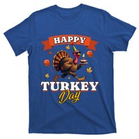 Happy Turkey Day Thanksgiving Birthday Party Distressed Great Gift T-Shirt