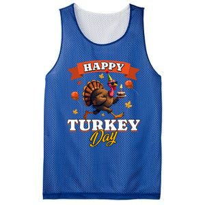 Happy Turkey Day Thanksgiving Birthday Party Distressed Great Gift Mesh Reversible Basketball Jersey Tank