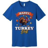 Happy Turkey Day Thanksgiving Birthday Party Distressed Great Gift Premium T-Shirt