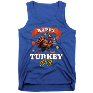 Happy Turkey Day Thanksgiving Birthday Party Distressed Great Gift Tank Top