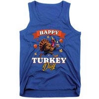 Happy Turkey Day Thanksgiving Birthday Party Distressed Great Gift Tank Top