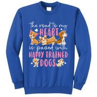 Happy Trained Dog Trainer Dog Training Gift Tall Sweatshirt