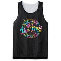 Have The Day You Deserve Skeleton Peace Hand Sign Tie Dye Mesh Reversible Basketball Jersey Tank