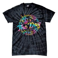 Have The Day You Deserve Skeleton Peace Hand Sign Tie Dye Tie-Dye T-Shirt