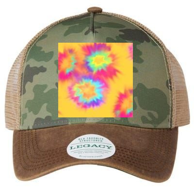 Hippie Tye Dye Neon Pattern Legacy Tie Dye Trucker Hat