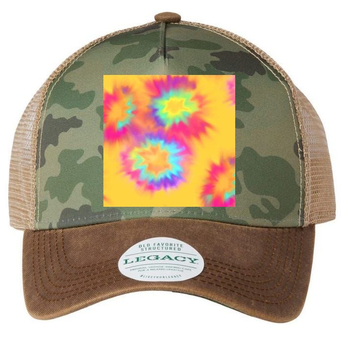 Hippie Tye Dye Neon Pattern Legacy Tie Dye Trucker Hat