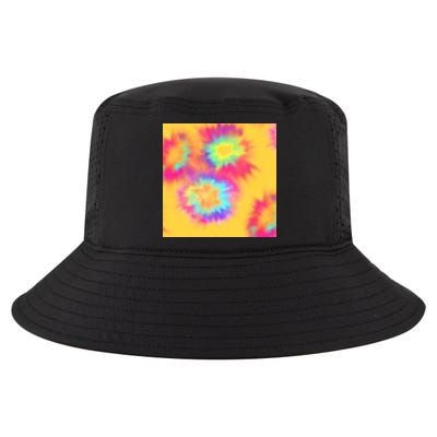 Hippie Tye Dye Neon Pattern Cool Comfort Performance Bucket Hat