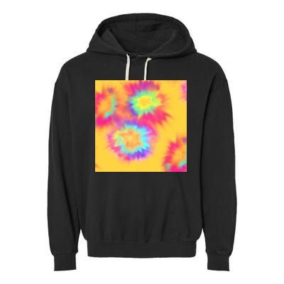 Hippie Tye Dye Neon Pattern Garment-Dyed Fleece Hoodie