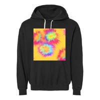 Hippie Tye Dye Neon Pattern Garment-Dyed Fleece Hoodie