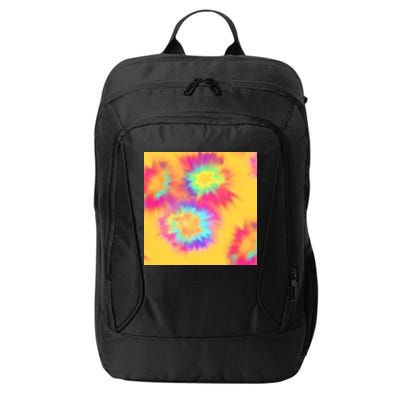 Hippie Tye Dye Neon Pattern City Backpack