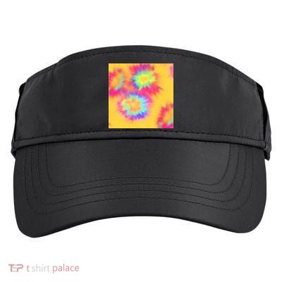 Hippie Tye Dye Neon Pattern Adult Drive Performance Visor