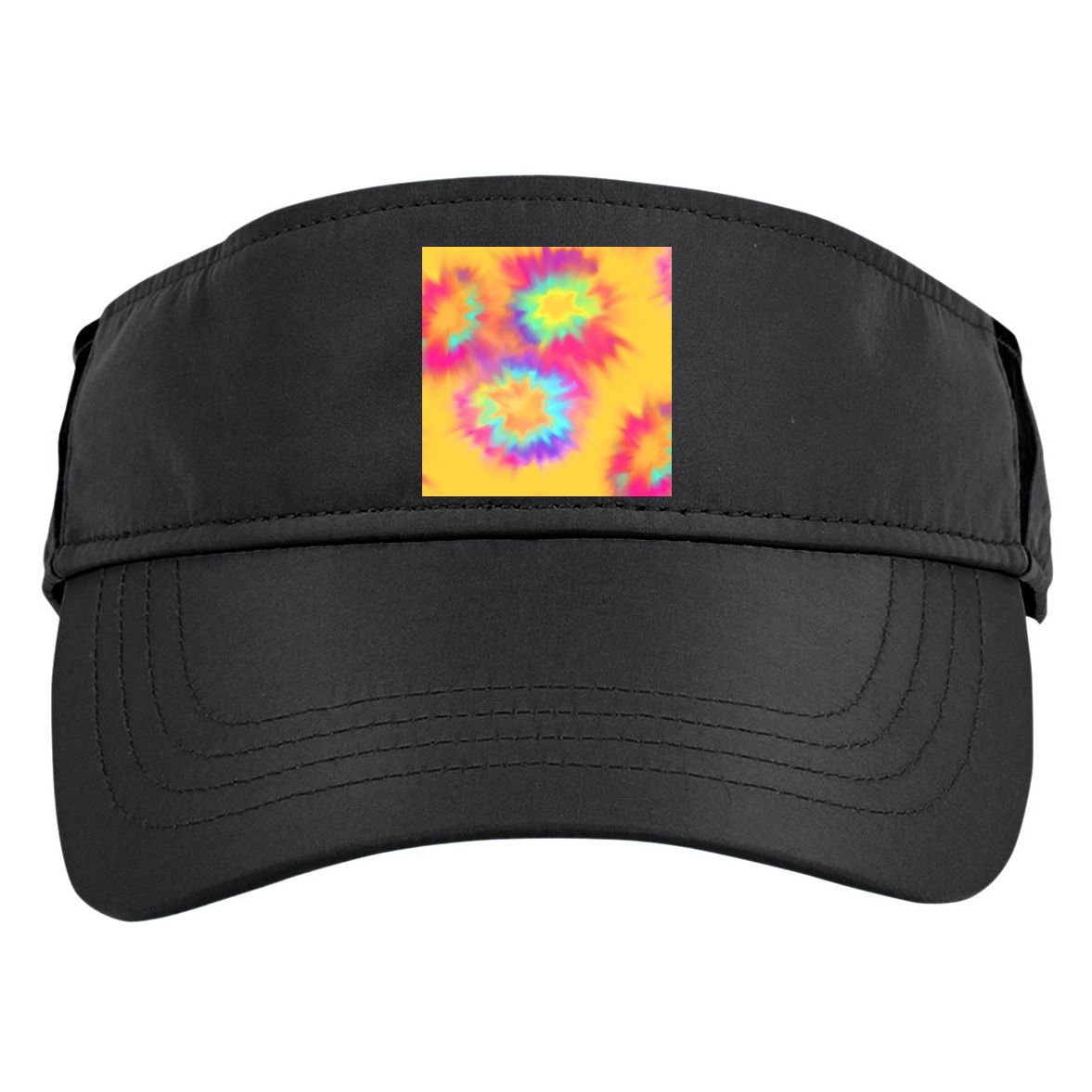 Hippie Tye Dye Neon Pattern Adult Drive Performance Visor