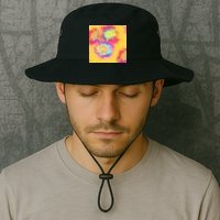Hippie Tye Dye Neon Pattern Bucket Hat