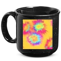 Hippie Tye Dye Neon Pattern 15oz Campfire Ceramic Mug