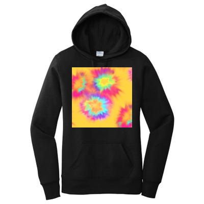 Hippie Tye Dye Neon Pattern Women's Pullover Hoodie