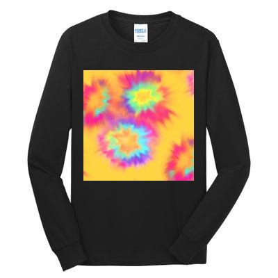 Hippie Tye Dye Neon Pattern Tall Long Sleeve T-Shirt