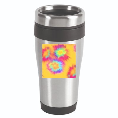 Hippie Tye Dye Neon Pattern 16oz Travel Tumbler